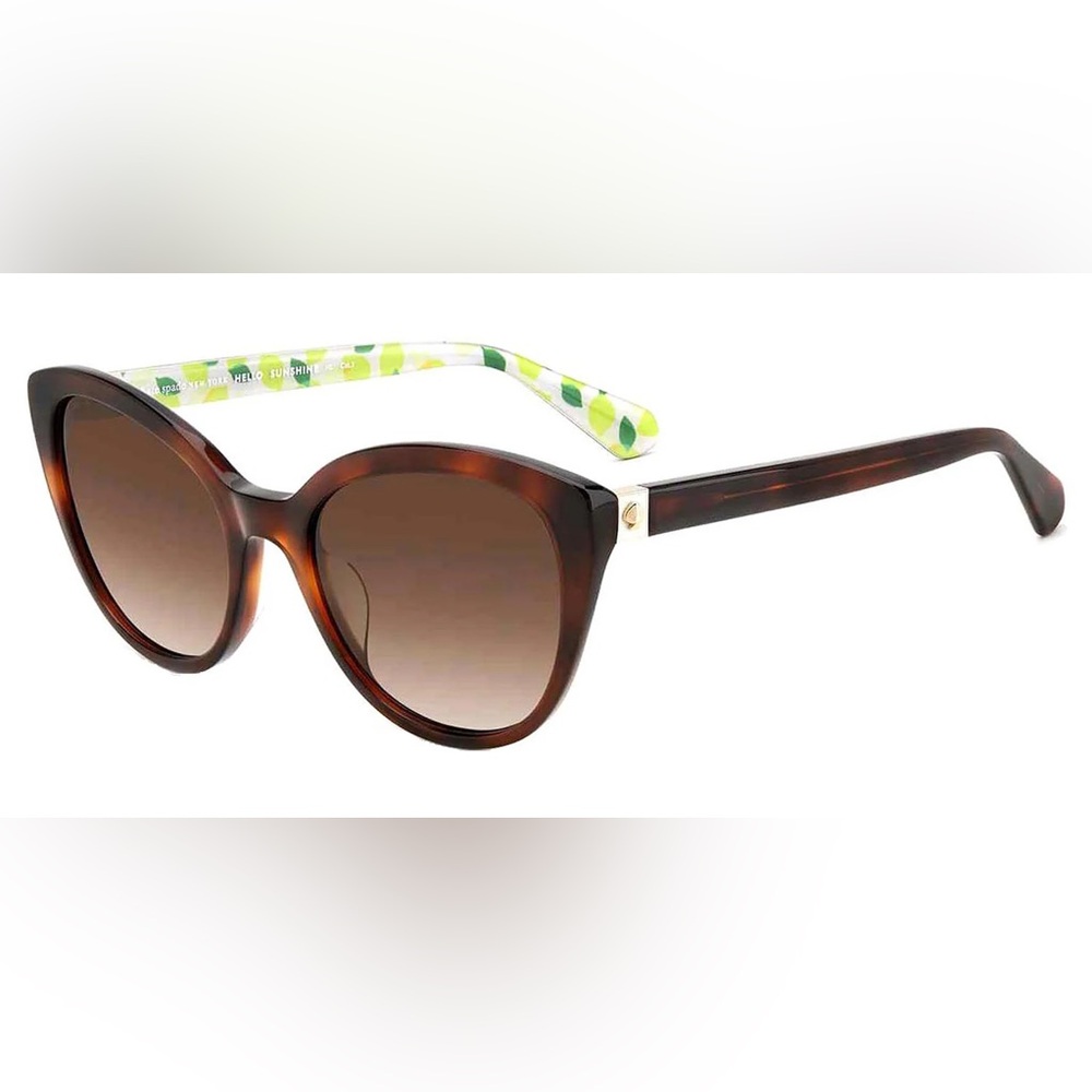 NWT Kate Spade Amberlee/S Cat Eye Beige Havana Sunglasses